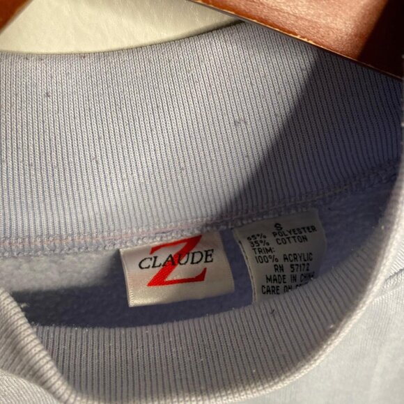 90’s Vintage blue sweatshirt with embroidered logo size small - Picture 7 of 7